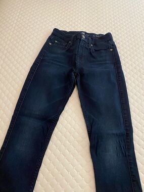 7 For All Mankind Dark Blue Slim Straight Jeans
